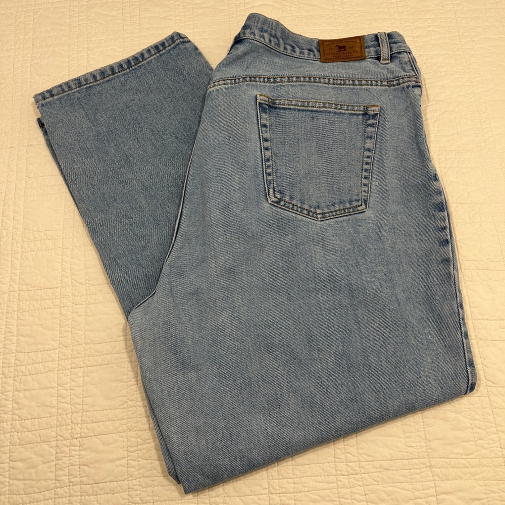 Lauren Ralph Lauren Jeans 20W Light Wash High Rise Straight Leg 100% Cotton